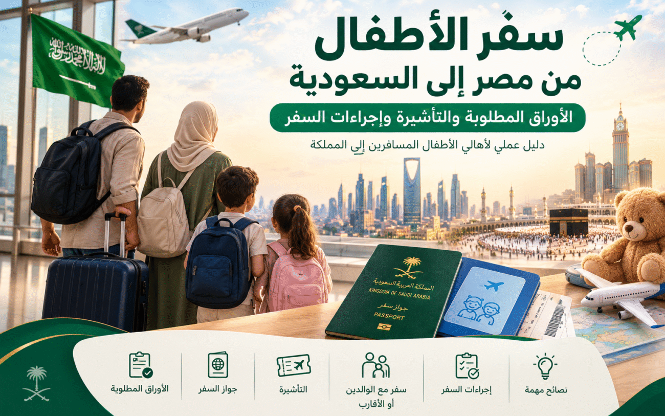 سفر الأطفال من مصر إلى السعودية
